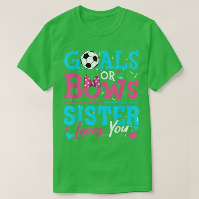Camiseta Género Revelar Objetivos O Golpear A Hermana Te Am (Diseño del anverso)