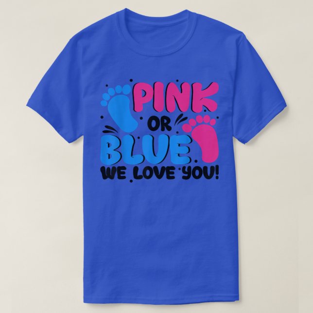Camiseta Género Revelar Regalo Rosa O Azul Te Ama Nena S (Diseño del anverso)