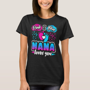 Camiseta Género Revelar Rosa O Azul Nana Ama A Su Bebé Sho