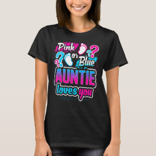 Camiseta Género Revelar Rosa O Azul Tía ama a tu bebé S