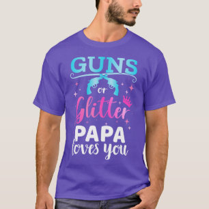 Camiseta Género revelar s o papa purpurina que coincide con