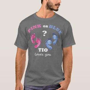 Camiseta Género revelar tio tío, tio rosa o azul te ama