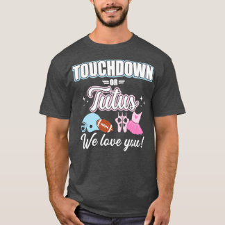 Camiseta Género revelar touchdowns o tutus love you baby pa