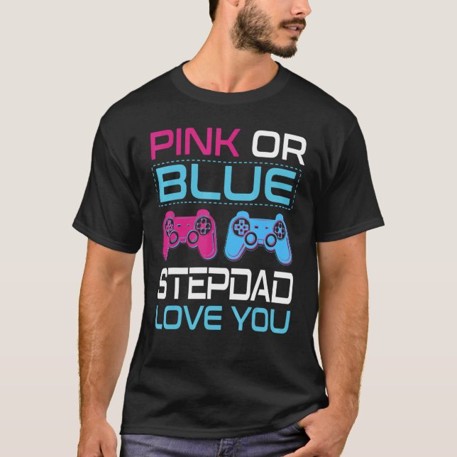 Camiseta Género Rosa O Azul De Los Hombres Revelan Videojue (Anverso)