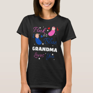 Camiseta Género rosa o azul revelan abuela Granny Fami