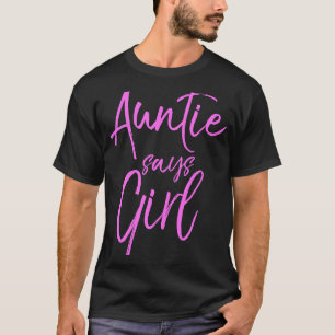Camiseta Género rosado coincidente revela tía familiar que 