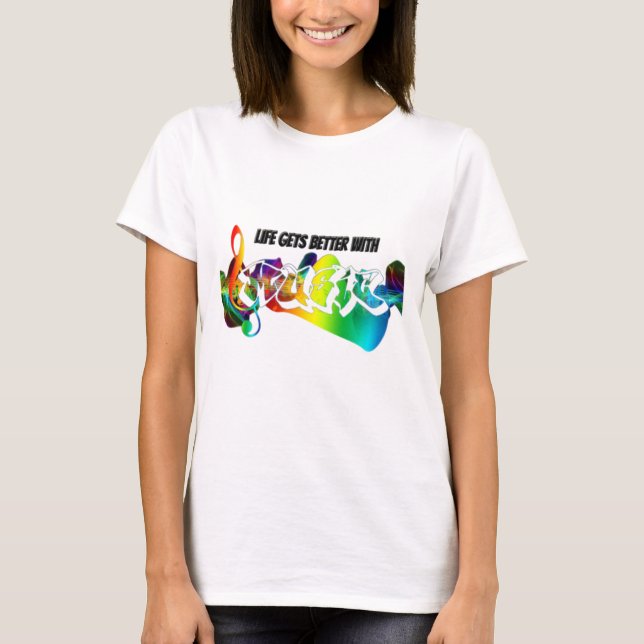 Camiseta Géneros de música de época (Anverso)