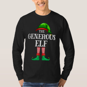 Camiseta Generoso partido de Navidad de grupo familiar de d