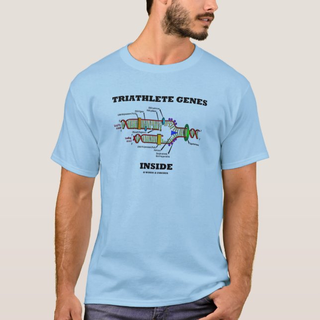 Camiseta Genes de Triatleta Adentro (Replicación de ADN) (Anverso)