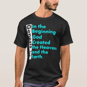 Camiseta Génesis 11 versículo de la Biblia en el principio
