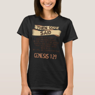 Camiseta Génesis 129 Biblia Vegetaria Vegetaria Basada En P