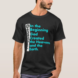 Camiseta Génesis 1 1 versículo de la Biblia en el principio