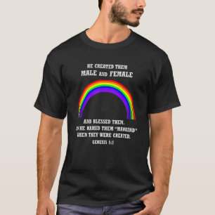 Camiseta Génesis 5 2 Dios creó a las mujeres cristianas