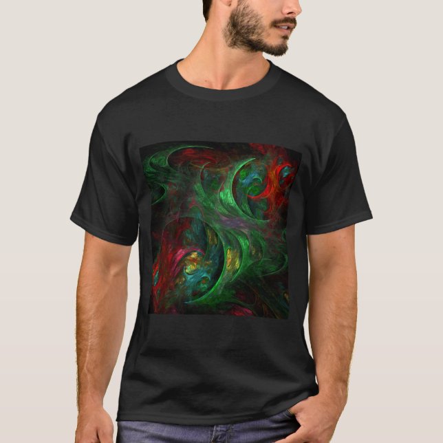 Camiseta Génesis Arte abstracto verde (Anverso)