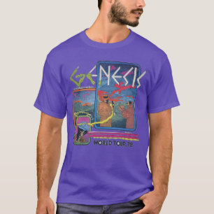 Camiseta Génesis Banda de Música Rock Worldour 78 amigos di