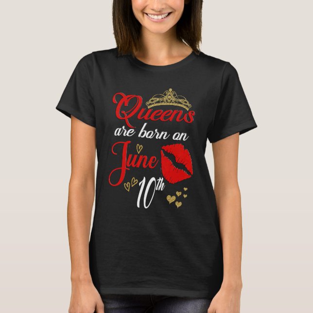 Camiseta Génesis Red Lips nació el 10 de junio (Anverso)
