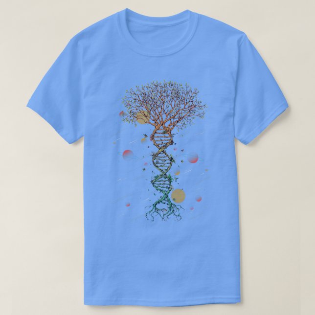Camiseta Genética de la ciencia del entorno de la biología  (Diseño del anverso)