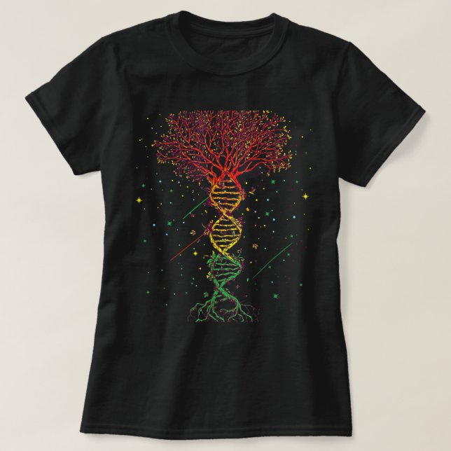 Camiseta Genética de la vida en árbol del ADN Biólogo Día d (Diseño del anverso)