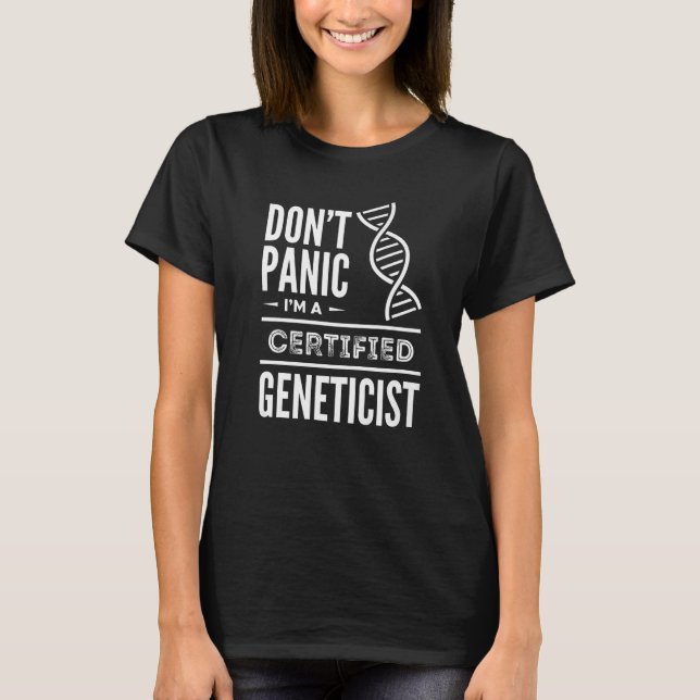 Camiseta Genetista Certificado Genética Biólogo Médico Ap (Anverso)