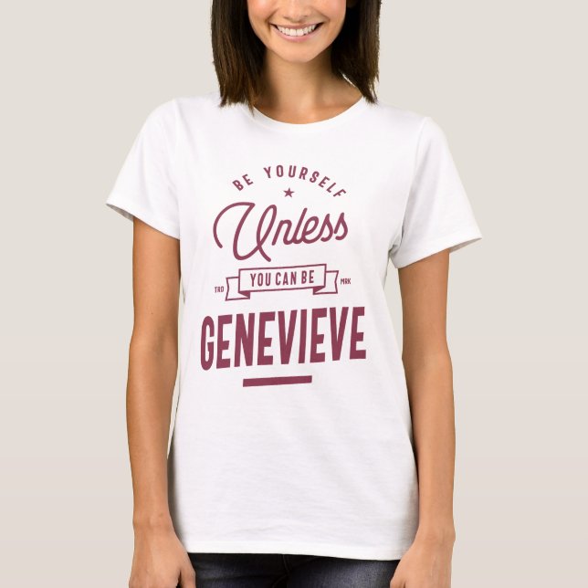 Camiseta Genevieve Nombre Personalizado Regalo de cumpleaño (Anverso)