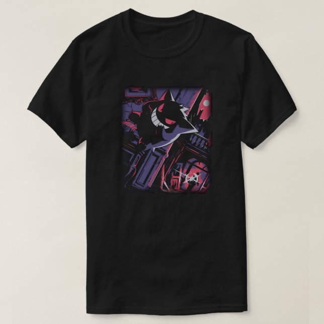 Camiseta Gengar Haunted Night Illustration (Diseño del anverso)