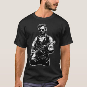 Camiseta Genial Abe Lincoln tocando