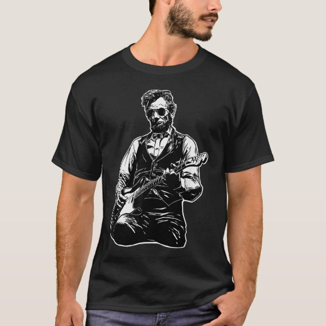 Camiseta Genial Abe Lincoln tocando (Anverso)