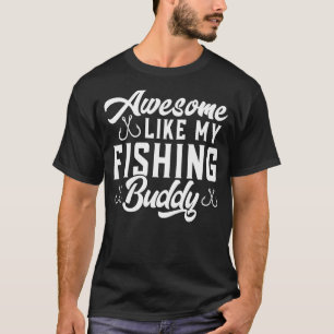 Camiseta genial como mi compañero de pesca Pescando papá