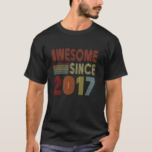 Camiseta Genial de 8 Años Desde 2017 Vintage Cumpleaños 8