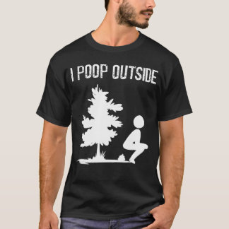 Camiseta Genial, defeco afuera divertido hombre haciendo ca