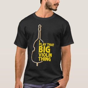 Camiseta Genial Músico de Jazz Tocador de Contrabajo Cont