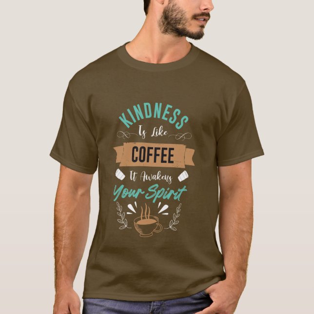 Camiseta genial palabra de café arte T-Shirt (Anverso)