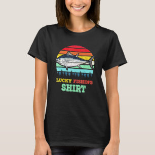 Camiseta Genial Pescador de Atún Afortunado Profundo S