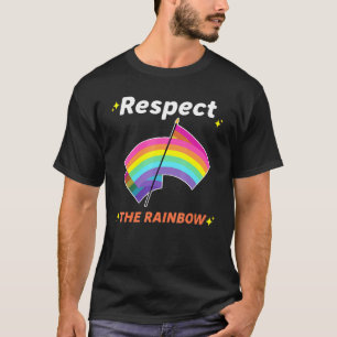 Camiseta Genial Respeto La Ropa Del Orgullo Del Arcoíris Ga