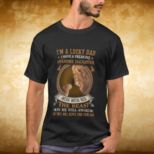 Camiseta genial y afortunada hija de papá