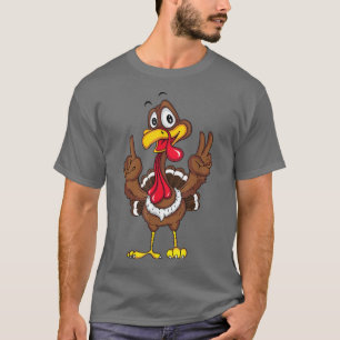 Camiseta genial y divertido pavo, feliz ropa juvenil de acc
