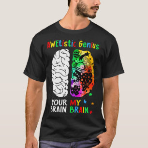 Camiseta Genio autista de cerebro pieza de rompecabezas Con