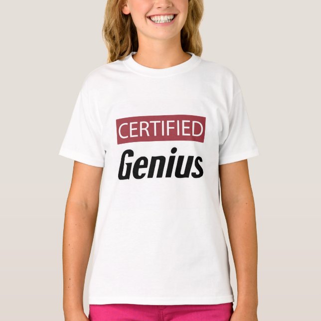 Camiseta Genio Certificado (Anverso)