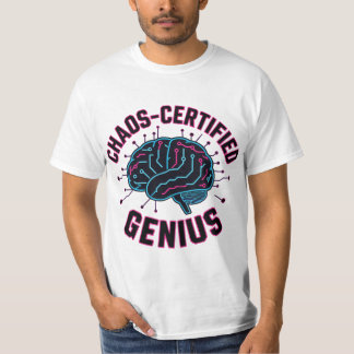 Camiseta Genio Certificado en Caos 