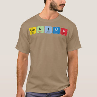 Camiseta Genio con tabla periódica de elementos Memes Graph
