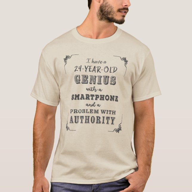 Camiseta Genio de 24 años (Anverso)