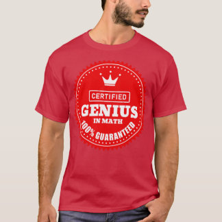 Camiseta Genio de matemáticas certificado TShirt