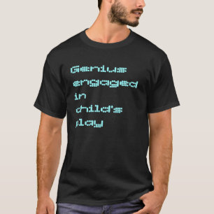 Camiseta genio dedicado al juego de niño
