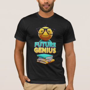 Camiseta Genio del Futuro - Lindo Estudiante 3D con Libros