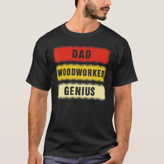 Camiseta Genio del trabajador de madera para hombres papá V