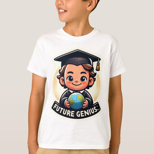 Camiseta Genio futuro "Volver a la escuela" Pun (Anverso)