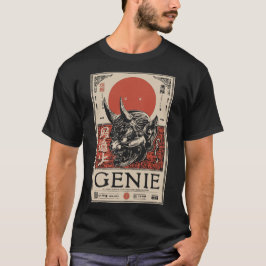 Camiseta Genio mítico con cuernos y sol de cardenales