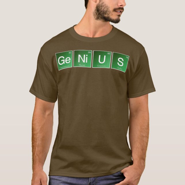 Camiseta Genio Rompiendo Química Mala Ciencia Periódica (Anverso)