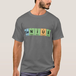 Camiseta Genio - tabla periódica de productos de los