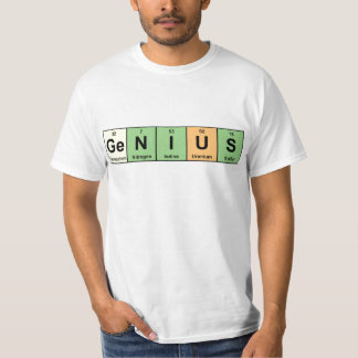 Camiseta Genio - tabla periódica de productos de los